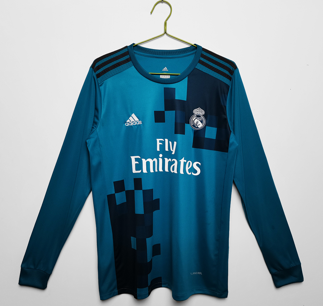 Camiseta Real Madrid Segundo Visitante Retro Manga Larga 2017/18