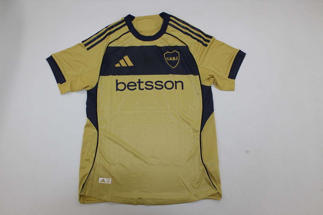 Camiseta Boca Juniors Visitante Amarilla Versión Jugador 2025/26
