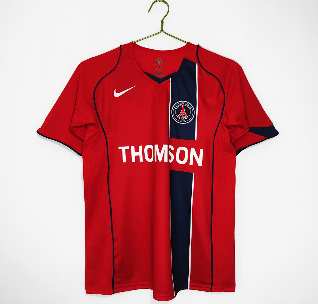 Camiseta París Visitante Rojo 2004/05