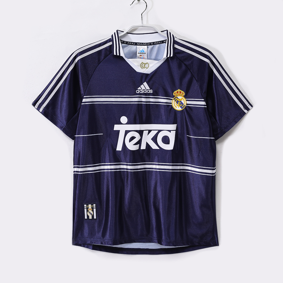 Camiseta Real Madrid Visitante Azul Retro 1998/99