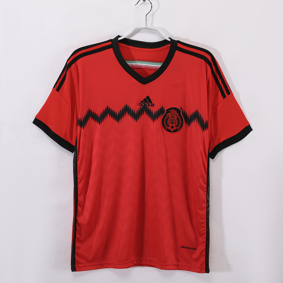 Camiseta México Visitante Retro Rojo 2014 - vista 1