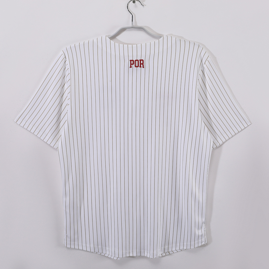 Camiseta Portugal Blanca-Uniforme de Béisbol 2025